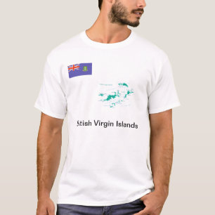 Camiseta T do mapa de British Virgin Islands
