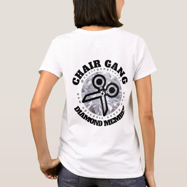 Camiseta T do membro do diamante do GRUPO da CADEIRA (Verso)