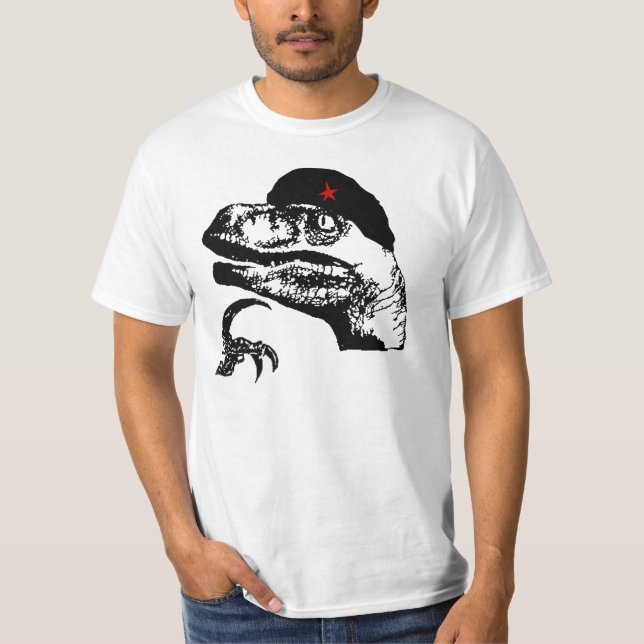 Camiseta T do meme de Philosoraptor (Frente)