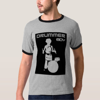 Camiseta T do menino do baterista