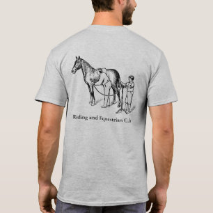 Camiseta T do monograma da ilustração do grampeamento do