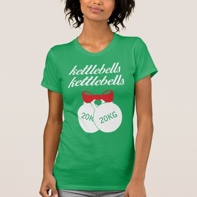 Camiseta T do Natal de Kettlebells Kettlebells (Frente)