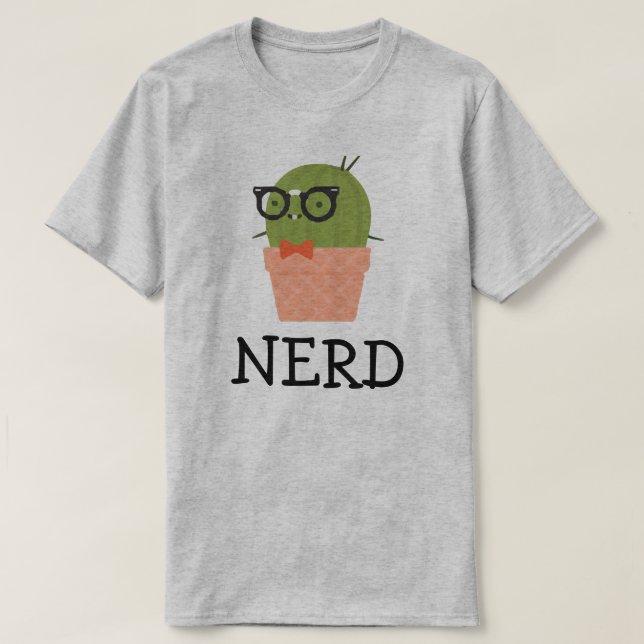 Camiseta T do nerd dos homens (Frente do Design)