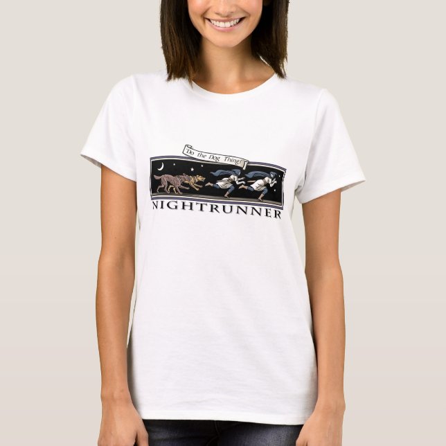 Camiseta T do Nightrunner das mulheres (Frente)