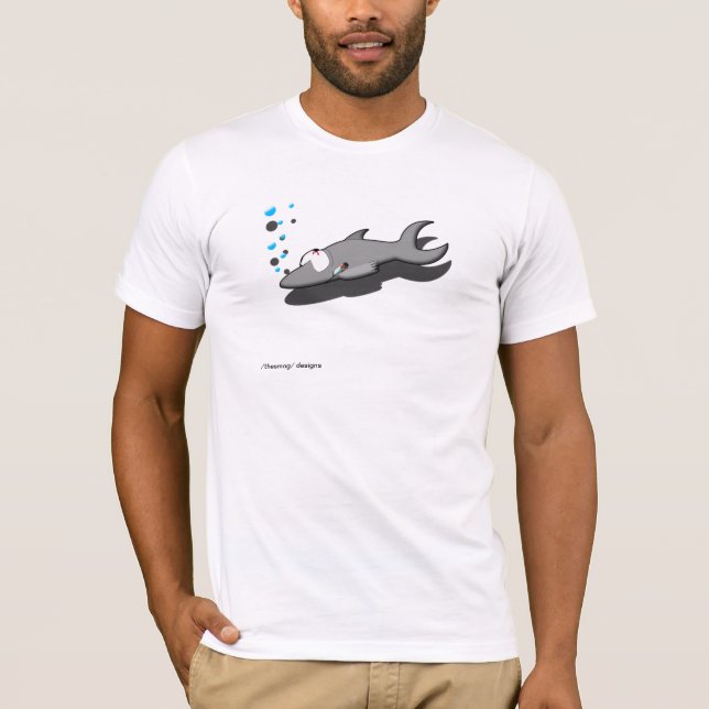 Camiseta T do oficial de Gang® Sharky de veludo (Frente)