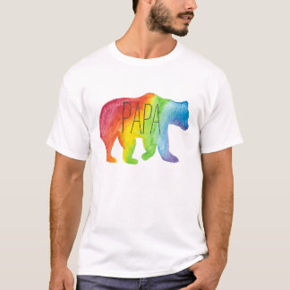 Camiseta T do orgulho da família da aguarela do urso da