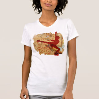 Camiseta T do patinagem no gelo do butterfly_grunge