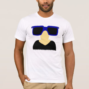 Camiseta T do pescoço em incógnito do bigode & de grupo d