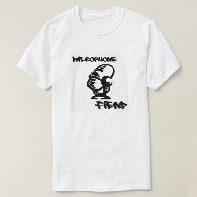 Camiseta T do Preenchimento do Microfone (Frente do Design)