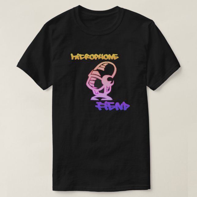 Camiseta T do Preenchimento do Microfone (Frente do Design)