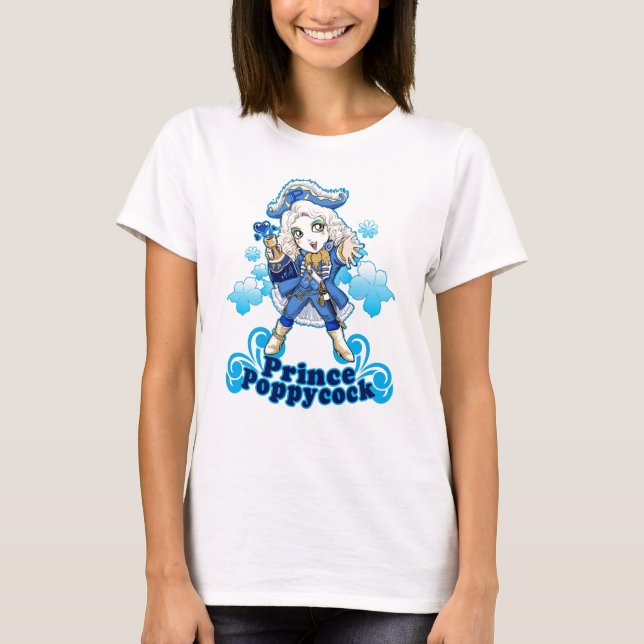 Camiseta T do príncipe Poppycock Boémio Chibi Boneca! (Frente)
