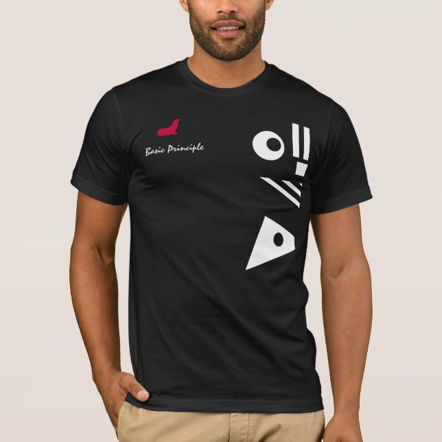 Camiseta T do princípio básico (Frente)