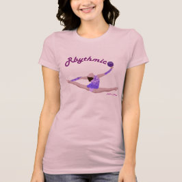 Camiseta T do pulo da separação da bola da ginástica