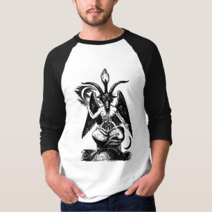 Camiseta T do Raglan de SNZ Baphomet