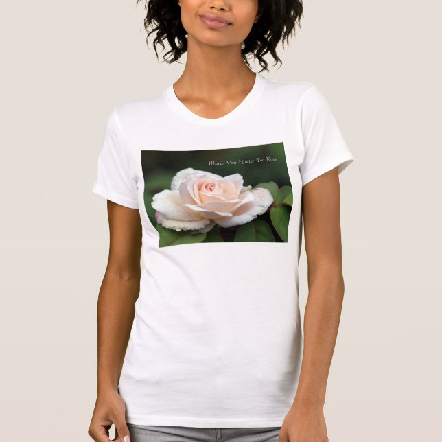 Camiseta T do rosa de chá de Marie Van Houtte (Frente)