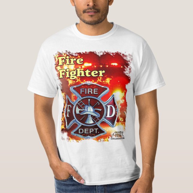 Camiseta T do sapador-bombeiro (Frente)