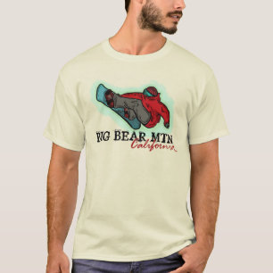 Camiseta T do snowboard das caras de Big Bear Mtn