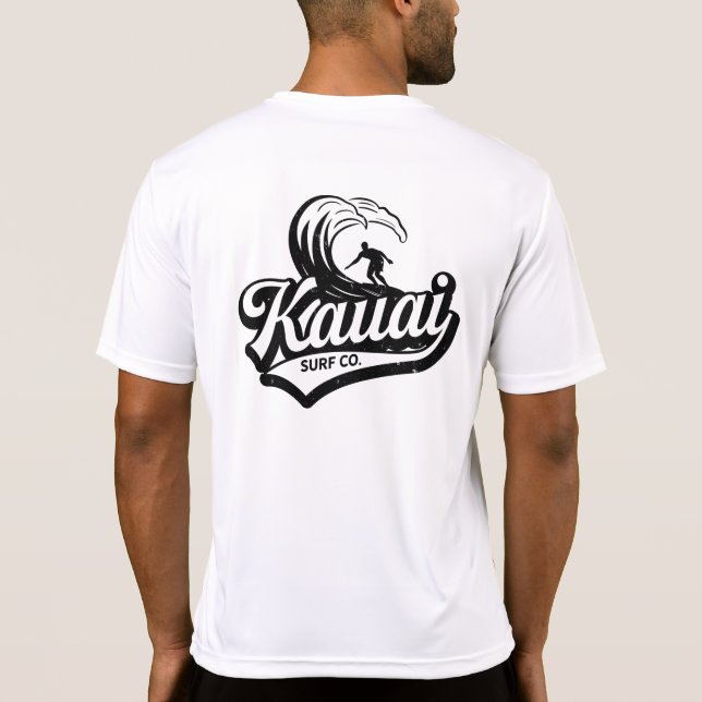Camiseta T do surf do Co. do surf de Kauai (Verso)