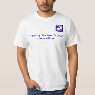Camiseta T do tea party de Bulloch, "necessidade