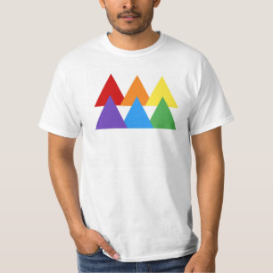 Camiseta T do triângulo do orgulho gay