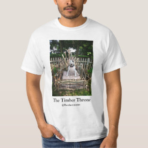 Camiseta T do trono da madeira