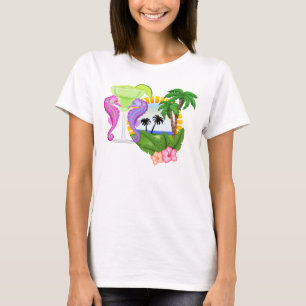 Camiseta T do trópico do paraíso