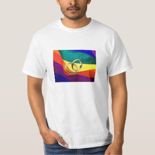 Camiseta T do valor do casamento gay