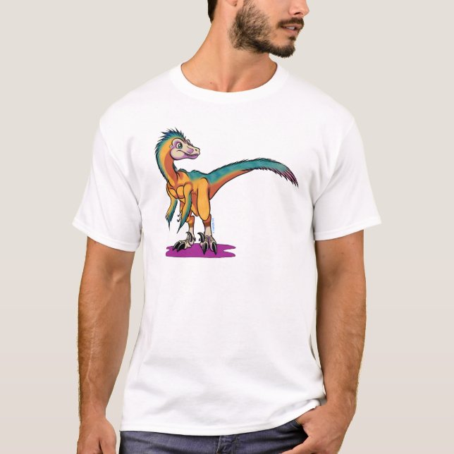 Camiseta T do Velociraptor de Toon (Frente)