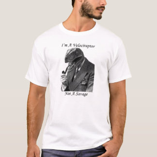 Camiseta T do velociraptor! eu não sou um bom senhor