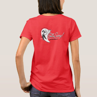 Camiseta T do vermelho do Gottaswing da mulher
