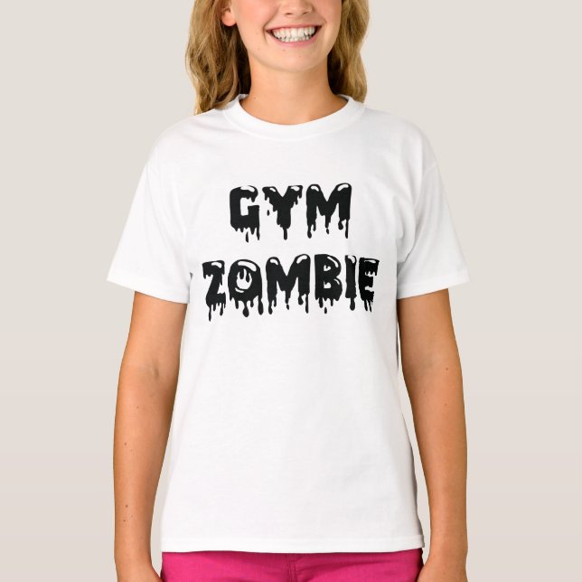 Camiseta T do zombi do Gym (Frente)