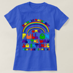 Camiseta T dobro do arco-íris