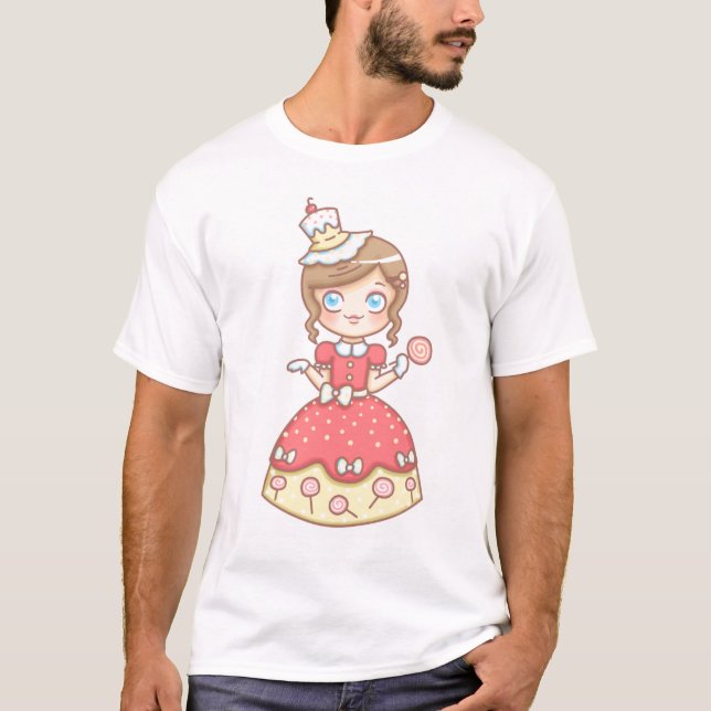Camiseta T doce da menina (Frente)