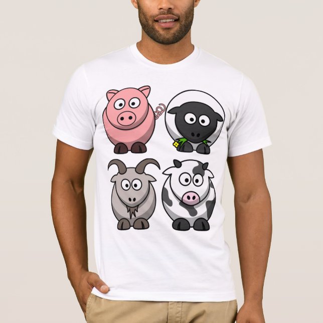 Camiseta T dos animais do pátio/Barnyard (Frente)