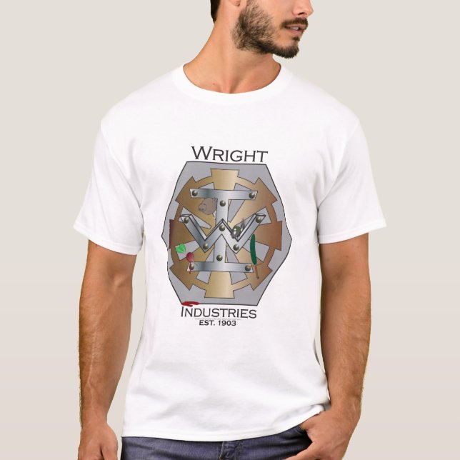 Camiseta T dos funcionarios das indústrias de Wright (Frente)