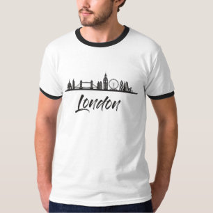 Camiseta T dos homens da skyline de Londres