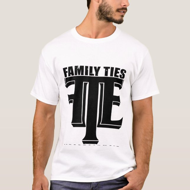 Camiseta T dos homens das gravatas de família (Frente)