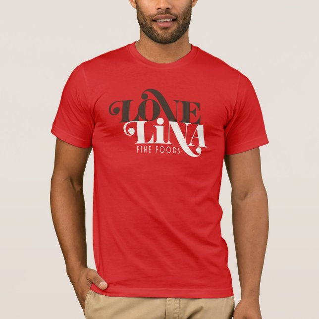 Camiseta T dos homens de Lina do amor (Frente)