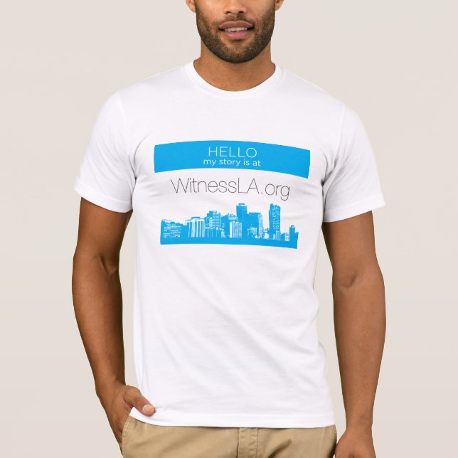 Camiseta T dos homens de WitnessLA (Frente)