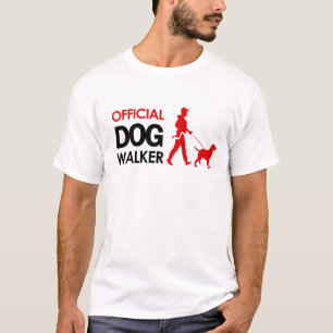 Camiseta T dos homens do caminhante do cão