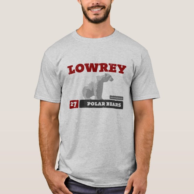 Camiseta T dos homens dos ursos polares de Lowrey (Frente)