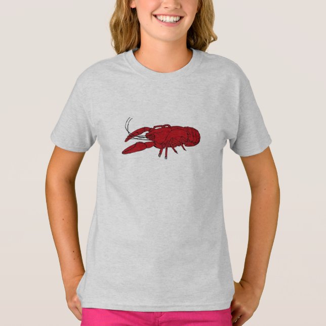 Camiseta T dos lagostins da menina (Frente)