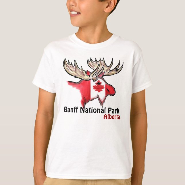 Camiseta T dos meninos de Alberta Canadá do parque nacional (Frente)