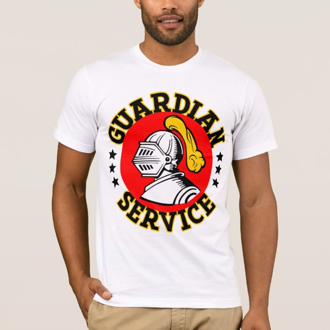 Camiseta T dos mercadorias do serviço do guardião (Frente)