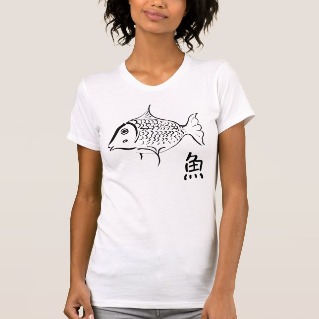Camiseta T dos peixes (Frente)