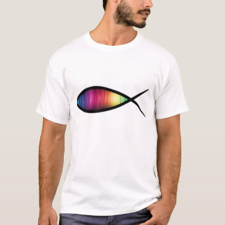 Camiseta T dos peixes de arco-íris