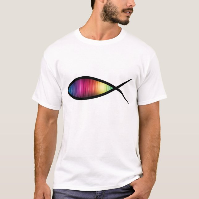 Camiseta T dos peixes de arco-íris (Frente)