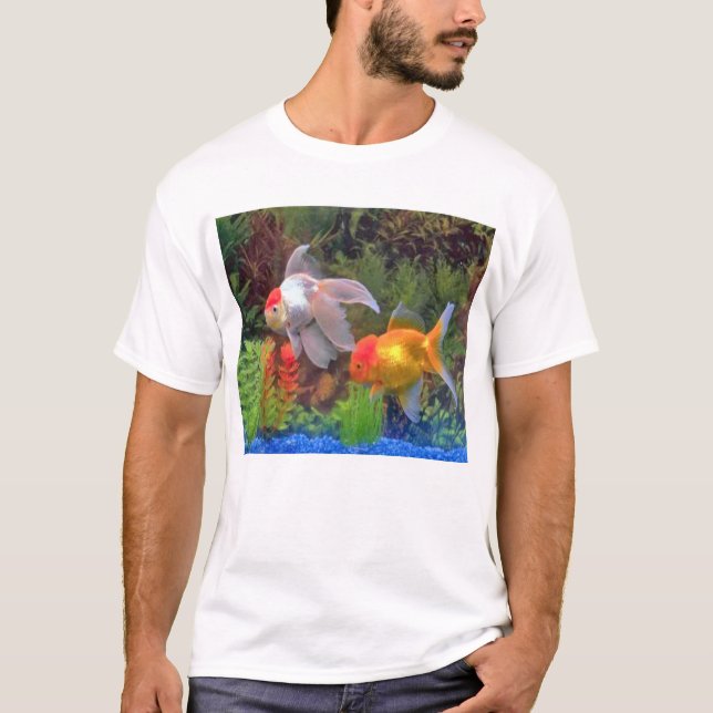 Camiseta T Dourado dos peixes (Frente)