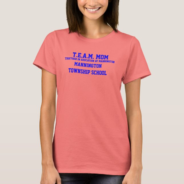 Camiseta T.E.M.M. MOM MANNINTON TOWNSHIP SCHOOL Ringer Tee (Frente)