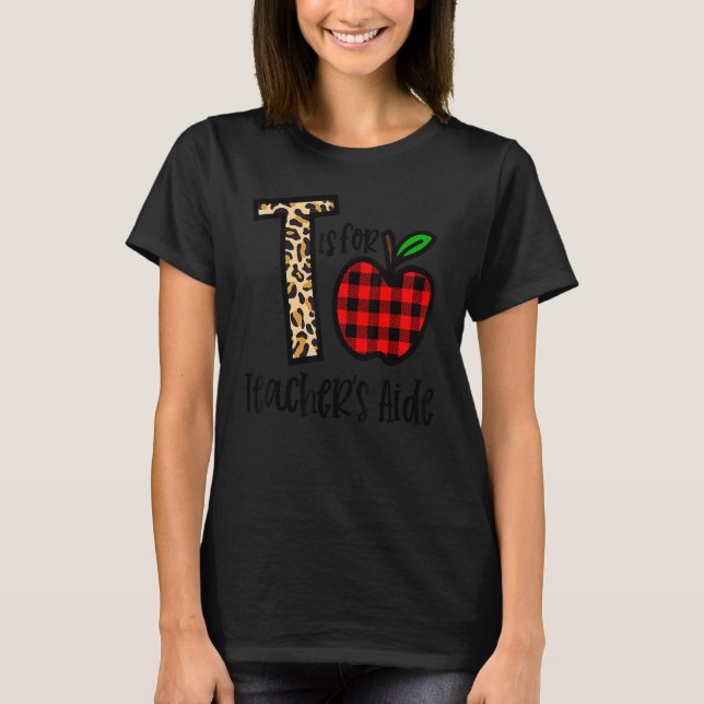 Camiseta T é para Auxiliar de Professor Volta às Aulas Prof (Frente)